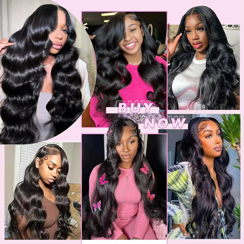 16A 40 Inch Body Wave Bundles 100% Human Hair Real Raw Extensions Wet And Wavy Remy Weave Hair Bundles For Black Women Quality