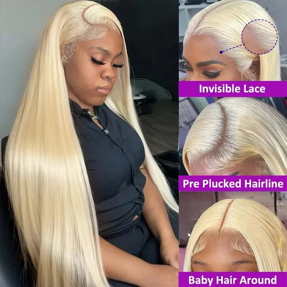 300 Density Human Wig 13x4 13x6 Hd Lace Frontal Wig Human Hair Blonde 613 Lace Front Wigs Raw Vietnamien Straight Wigs For Women