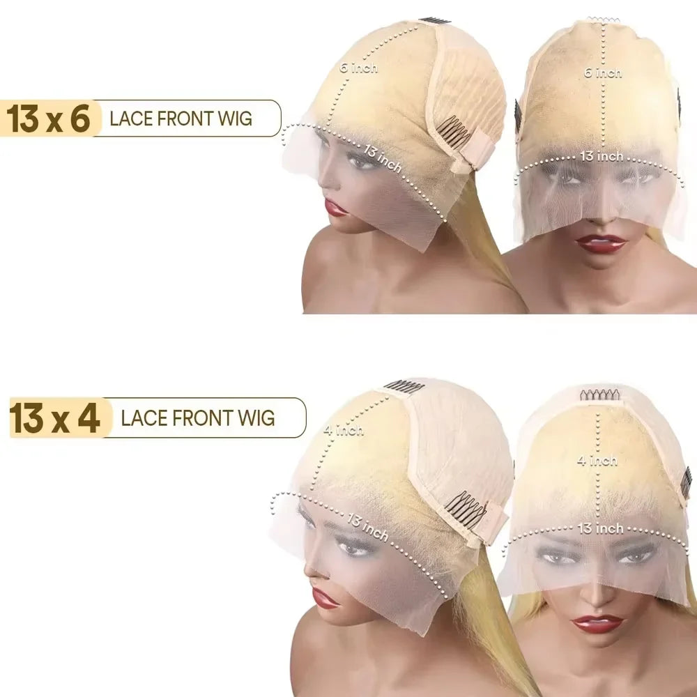 250% Density Blonde 613 Human Hair Wigs 13x6 HD Lace Front Wigs Straight Human Hair Lace Frontal Wig Brazilian Hair for Women