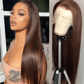 30 Inch Long Straight Synthetic Lace Front Wig Wear To Go Glueless Wig Dark Burgundy 13X4 Synthetic Lace Front Wigs for Women
