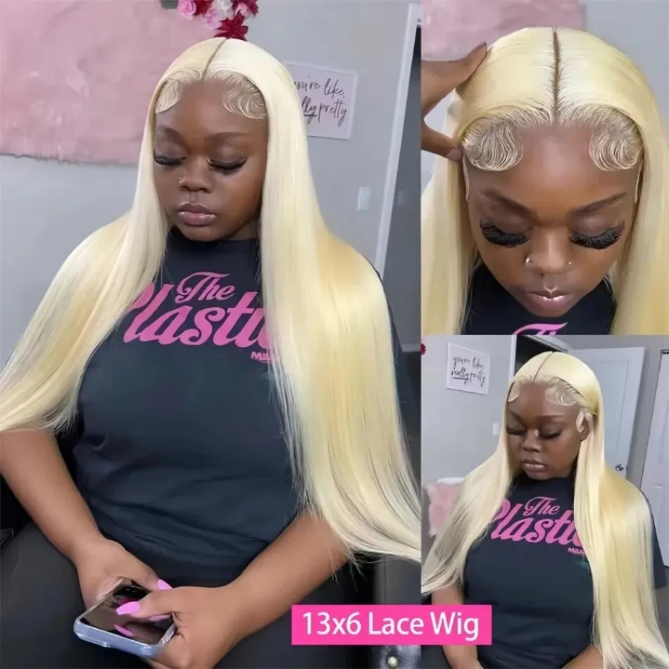 250% Density Blonde 613 Human Hair Wigs 13x6 HD Lace Front Wigs Straight Human Hair Lace Frontal Wig Brazilian Hair for Women