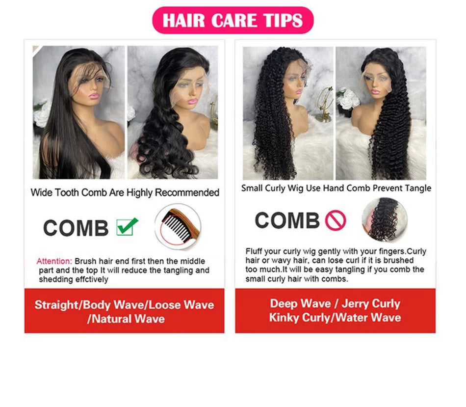40 Inches Body Wave Human Hair Wig 13x4 360 Transparent Lace Front Human Hair Wig 13x6 Brazilian Lace Human Hair For Black Women